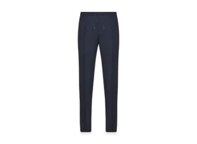 Dior Mottled Virgin Wool Blend Regular-Fit Track Pants "Blue"