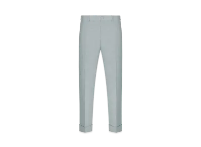 Dior Roll Up Tailored Chino Pants Slab Cotton Blend "Gray"