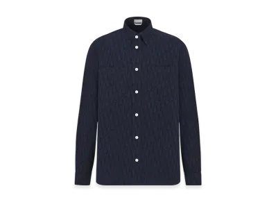Dior Overshirt Dior Oblique Kasuri Cotton Denim "Navy Blue/Black"