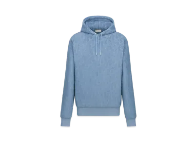 Dior Dior Oblique Relaxed-Fit Hooded Sweatshirt Terry Cotton Jacquard "Blue"