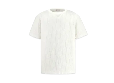 Dior Oblique Relaxed-Fit T-Shirt Terry Cotton Jacquard "Off White"