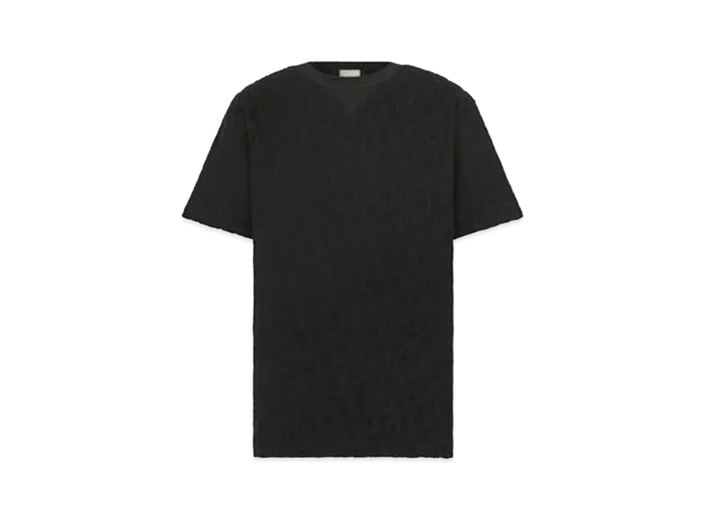 Dior Oblique Relaxed-Fit T-Shirt Terry Cotton Jacquard "Black"
