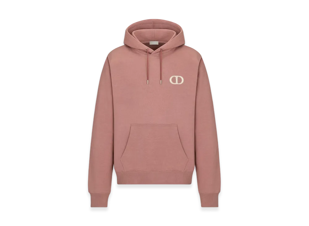 Dior CD Icon Hooded Sweatshirt Organic Cotton Fleece "Pink"