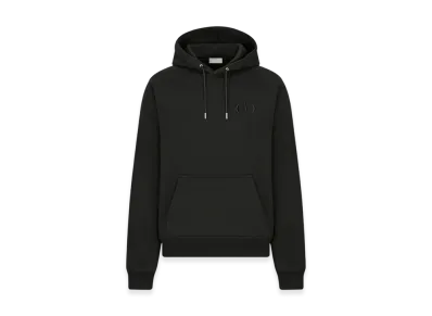 Dior CD Icon Hooded Sweatshirt Organic Cotton Fleece "Black"