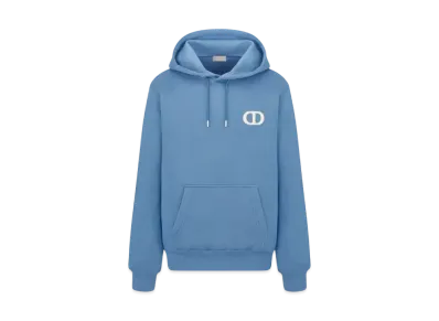 Dior Men's CD Icon Hooded Sweatshirt Cotton Fleece "Blue"