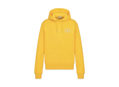 Dior CD Icon Hooded Sweatshirt Cotton Fleece "Yellow"