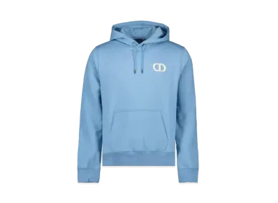 Dior CD Icon Hooded Sweatshirt Cotton Fleece "Blue"