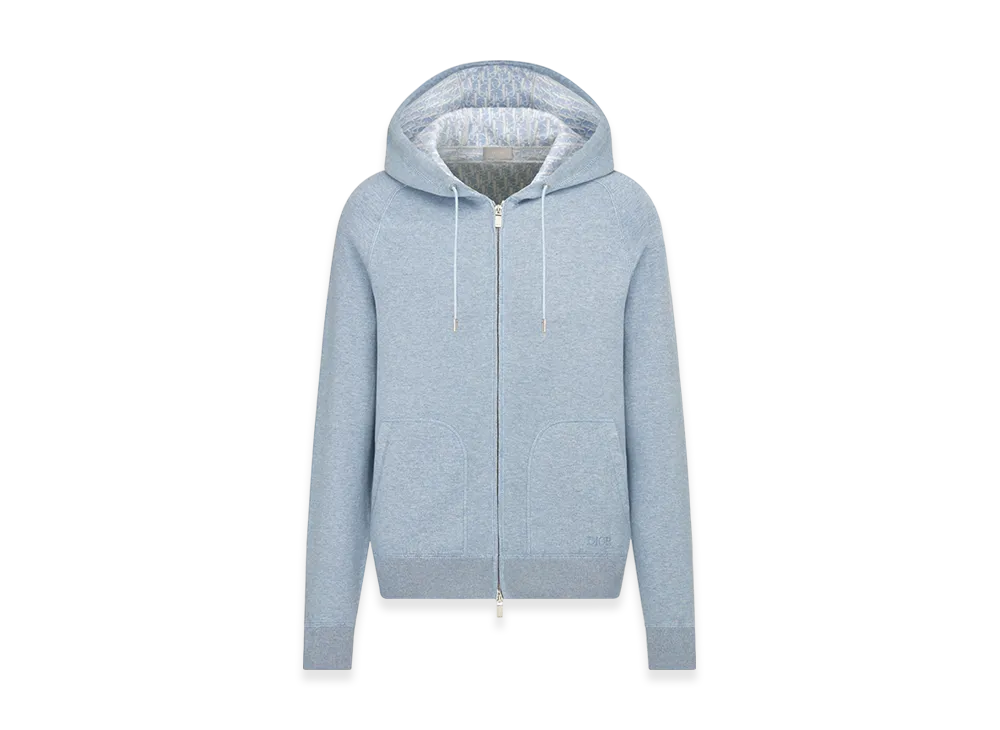 Dior Hooded Track Jacket Knit Cashmere "Blue"