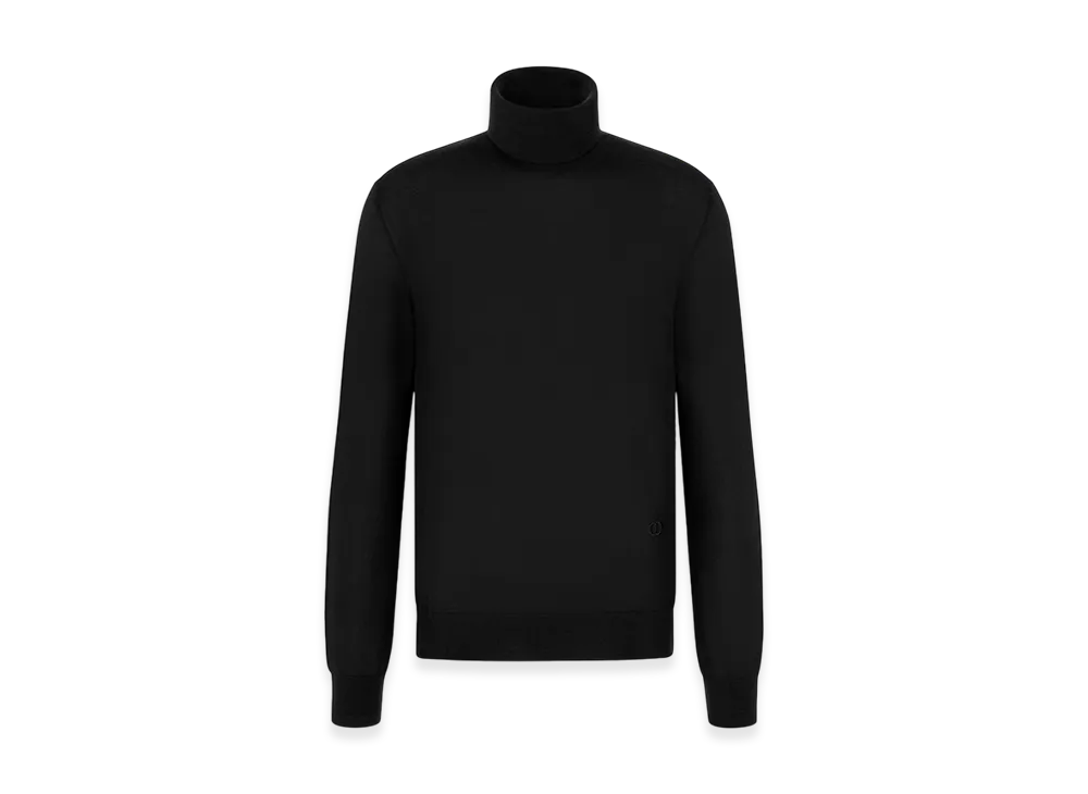 Dior CD Icon Cashmere Jersey Turtleneck Sweater "Black"