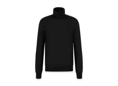 Dior CD Icon Cashmere Jersey Turtleneck Sweater "Black"