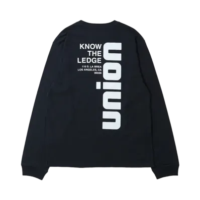 UNION VERT LS Tee "Black"