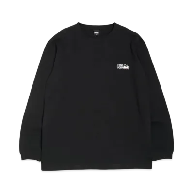 FIRST DOWN Logo L/S Tee Cotton Jersey "Black"