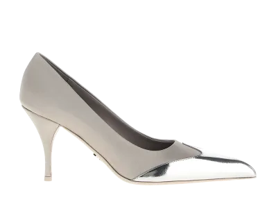 PRADA Women's Satin Pumps "Grey"