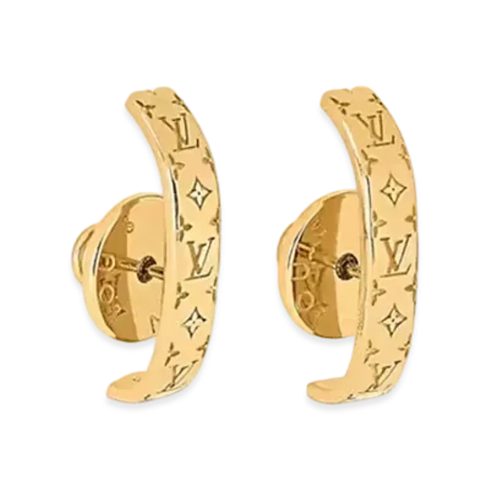 Louis Vuitton Nanogram Earrings "Gold"