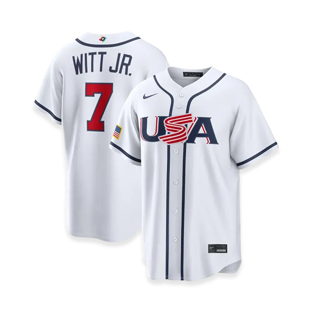 Nike 2026WBC World Baseball Classic Bobby Witt Jr. USA Baseball Home Stadium Jersey "White"