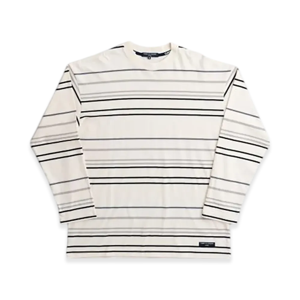 COMME des GARCONS HOMME Borde L/S T "Off White/Gray/Black"