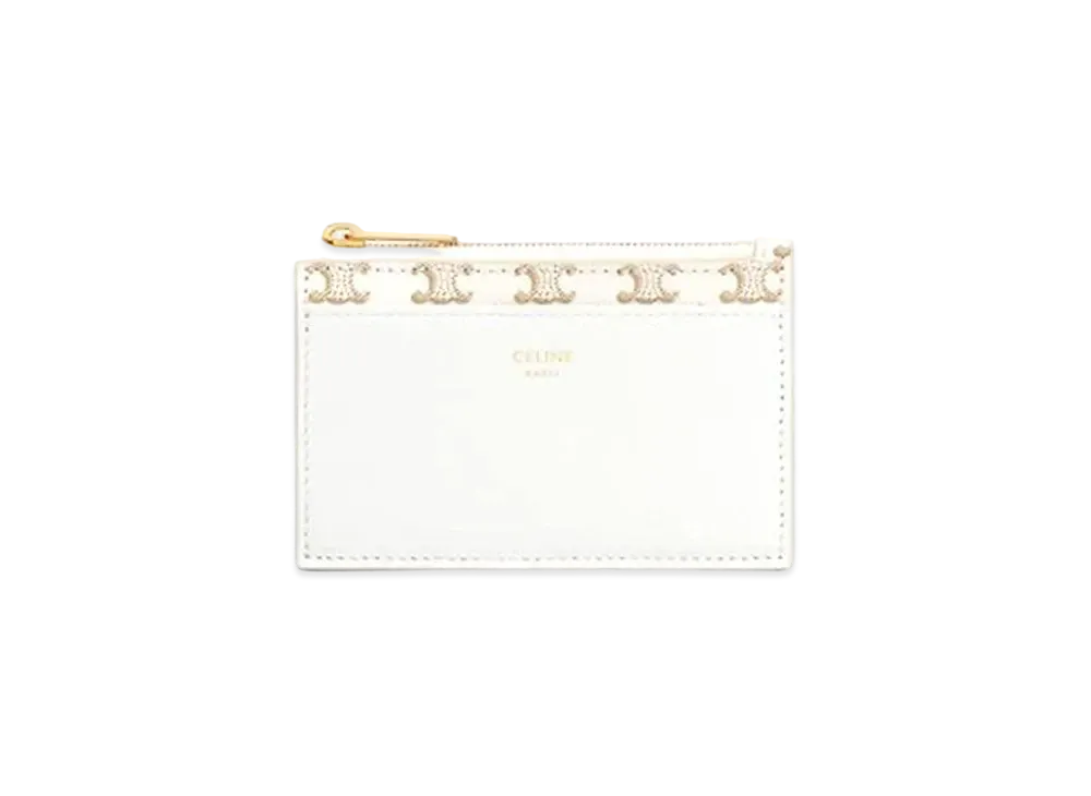 セリーヌ ジップ付きカードホルダー / トリオンフキャンバス＆カーフ  