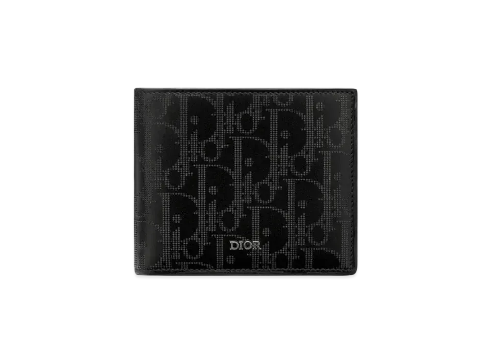 Dior Wallet Dior Oblique Galaxy Leather "Black"