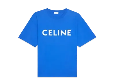 CELINE Loose T-Shirt / Cotton Jersey "Royal Blue/Off White"