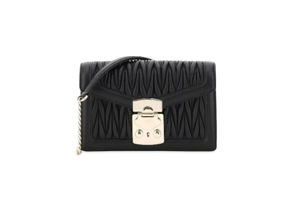 MIU MIU Miu Confidential Materassenupa Leather Bag "Black"