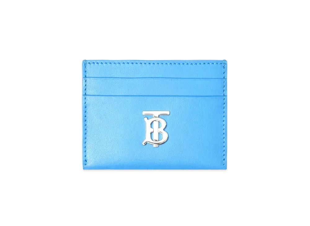 Burberry Leather TB Card Case "Bright Sky Blue"