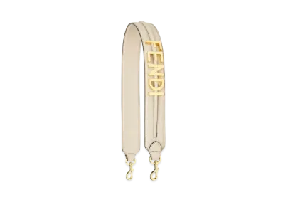 FENDI Strap You Leather Shoulder Strap "Gray"