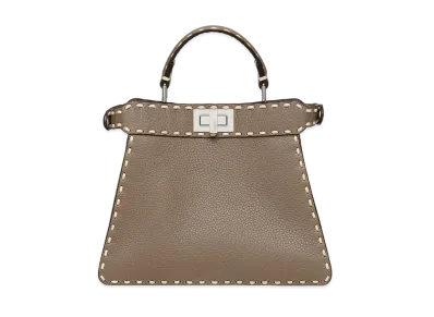 FENDI Peekaboo Iseeu Small Full Grain Leather Bag "Gray"