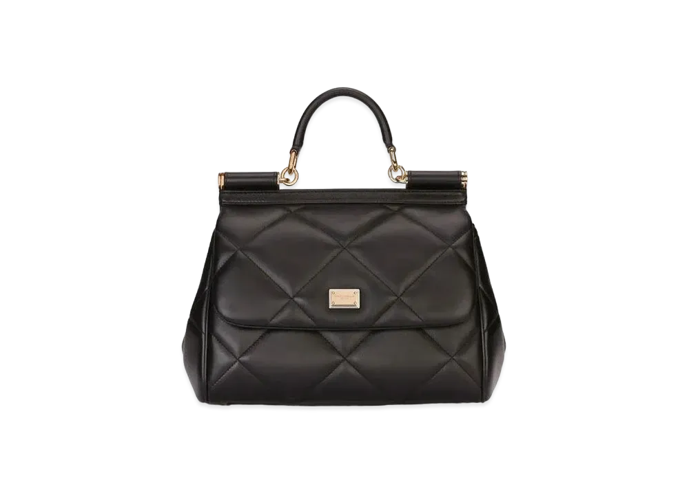 Dolce&Gabbana Sicily Bag Medium Matrasse Calfskin "Black"