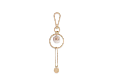 Dolce&Gabbana Key Holder Metal Logo Pearl "Gold"