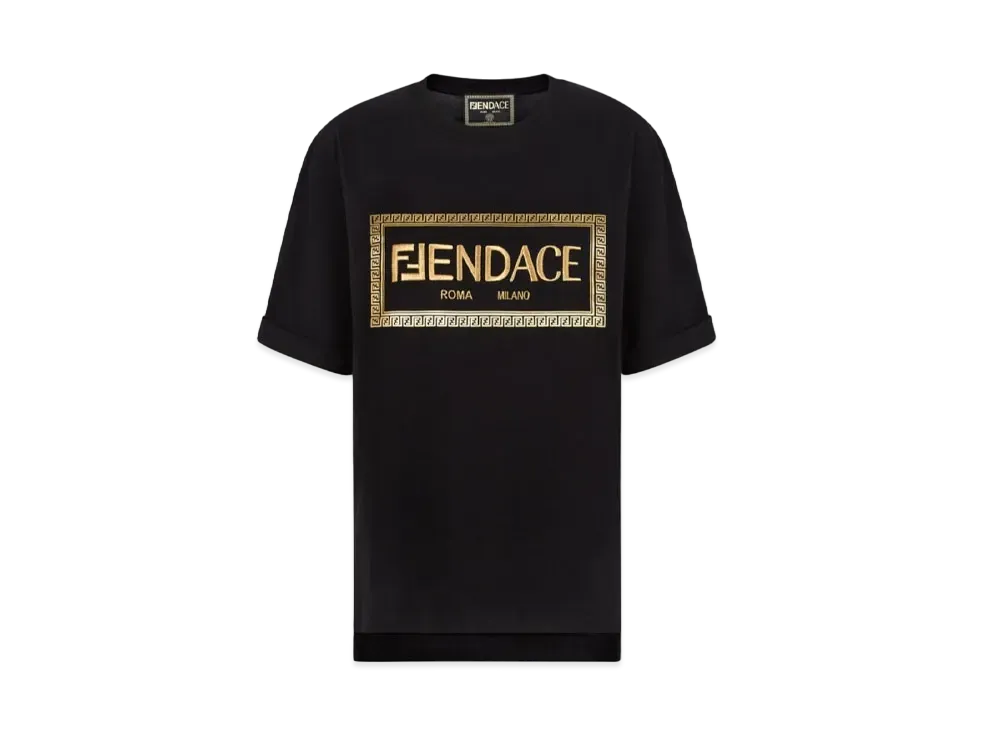 フェンディ x ヴェルサーチェ フェンダーチェ ロゴ Tシャツ 