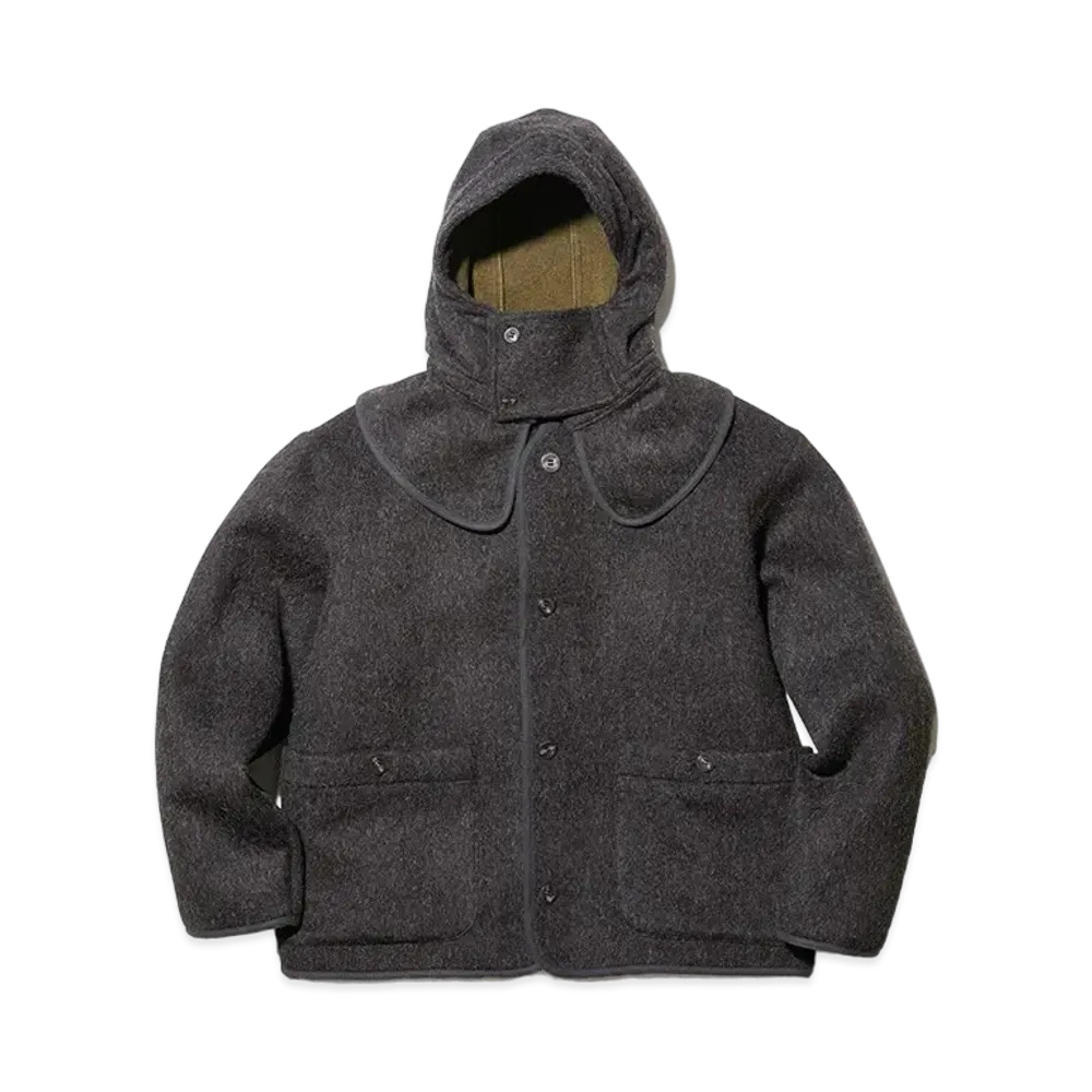 snow peak Double face Cardigan "Dark Grey"