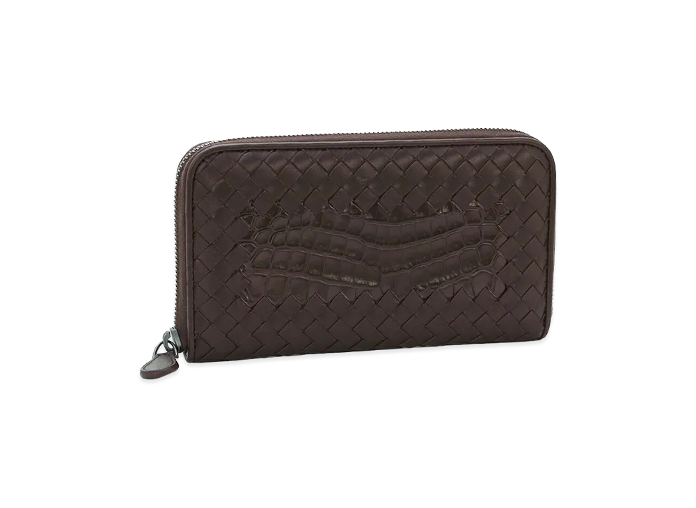 Bottega Veneta Zip Around Wallet "Brown"