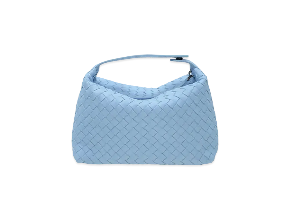 Bottega Veneta Lambskin Hand Bag "Light Blue"