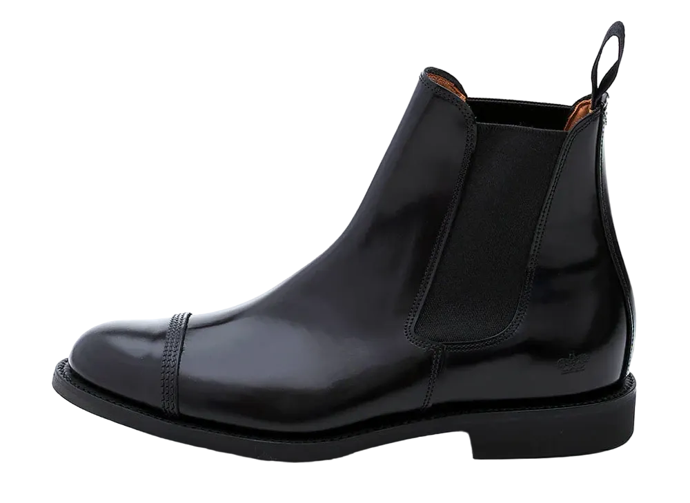 SANDERS Military Cap Toe Chelsea Boot 266 Polished Leather "Black" 1140B