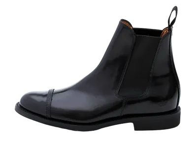 SANDERS Military Cap Toe Chelsea Boot 266 Polished Leather "Black" 1140B