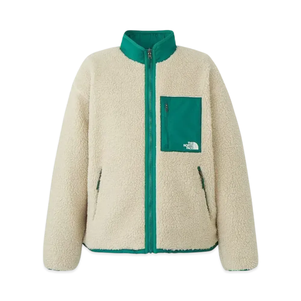 ザノースフェイス リバーシブル エクストリーム パイル ジャケット "オートミールxTNFグリーン"