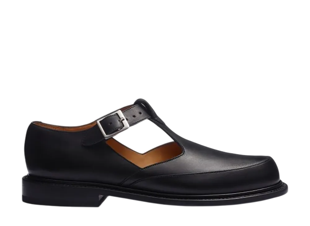 J.M.Weston Salom Sandal #168 "Black Soft Calf Skin"