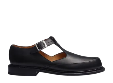 J.M.Weston Salom Sandal #168 "Black Soft Calf Skin"
