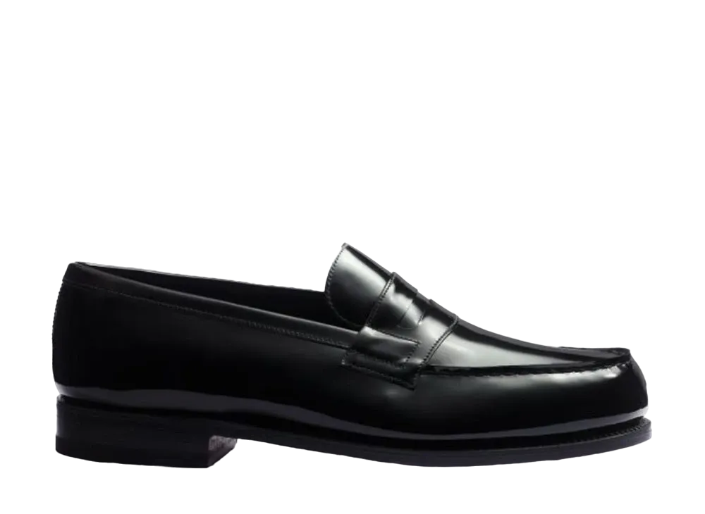 J.M.Weston Signature Loafer #180 D Patent Calf "Black" 1141FPA1801F Single Leather Sole