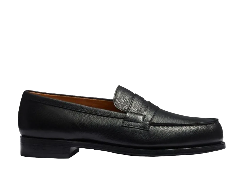 J.M.Weston Signature Loafer #180 D Grain Calf "Black"1141GFR1801T Monogram Rubber Sole