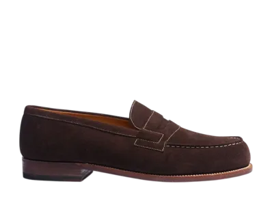 J.M.Weston Signature Loafer #180 "Chocolate Suede Leather"