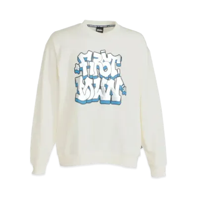 FIRST DOWN GRAPHIC CREW SWEAT "Off White"