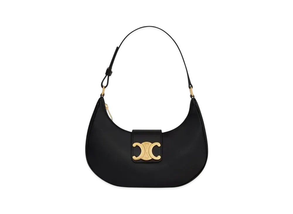 CELINE Medium Ava Triomphe Bag in Smooth Calfskin "Black"