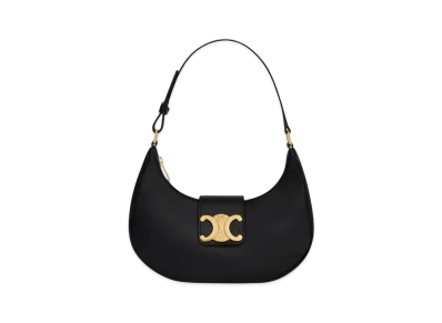 CELINE Medium Ava Triomphe Bag in Smooth Calfskin "Black"
