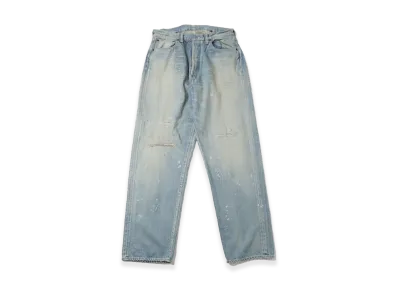 A.PRESSE No.37 Washed Wide Denim Pants "Bleach"