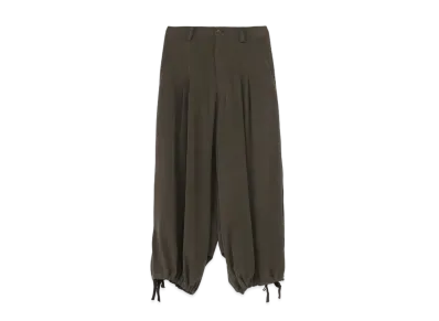 Yohji Yamamoto Y's TA/PE DE CHINE BACK TUCK PANTS "Khaki"