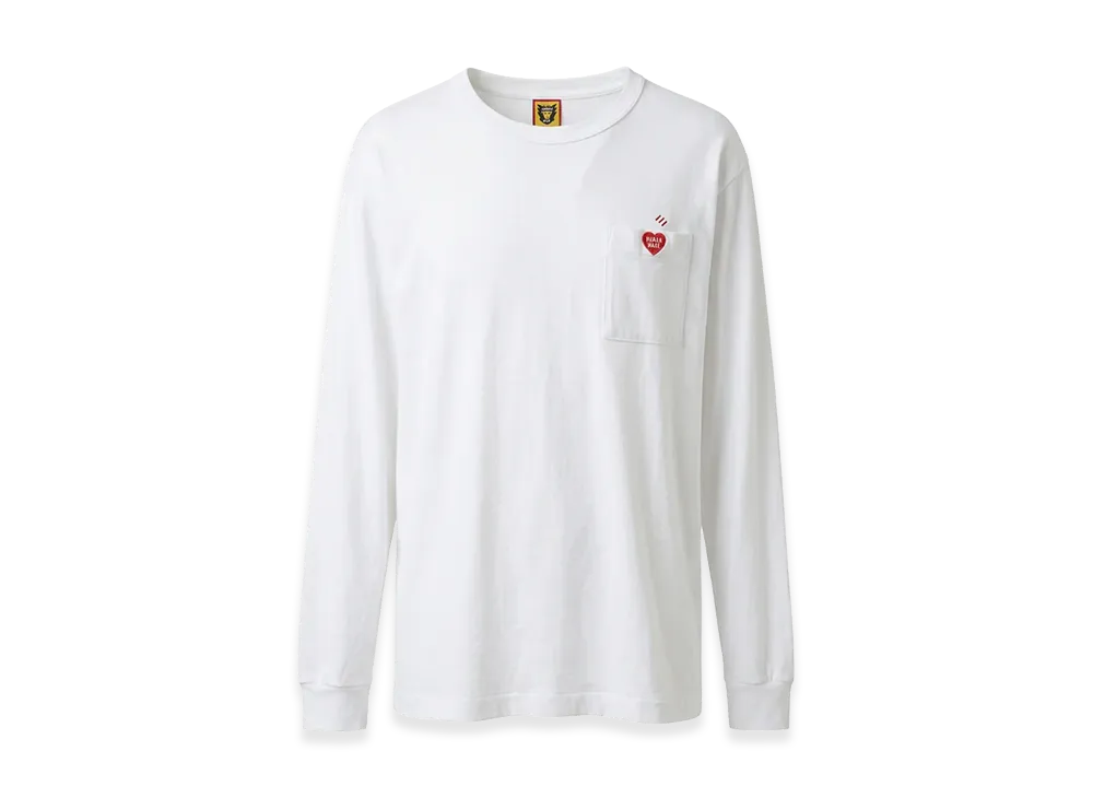 HUMAN MADE Heart Logo L/S T-Shirt "White"