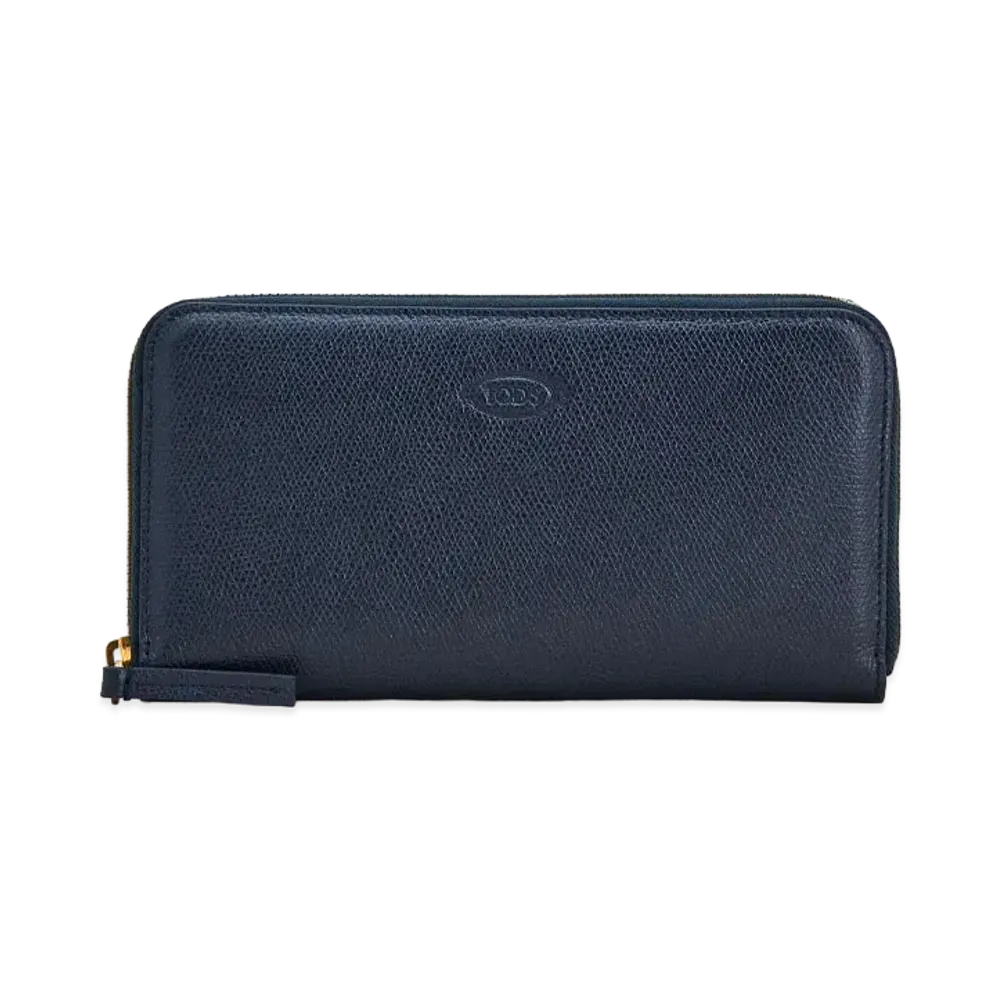 TOD'S Wallet In Leather "Blue/Yellow"