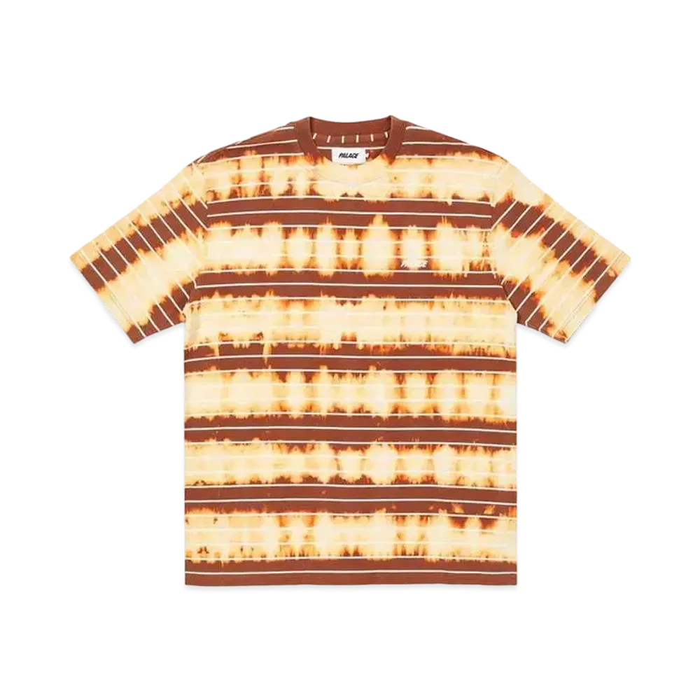 PALACE BLEACHED STRIPE T-SHIRT "Brown"