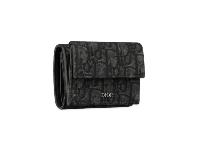 Dior Three Folded Wallet Dior Oblique Jacquard "Black"